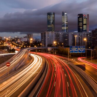 Fotografía nocturna de la M-30