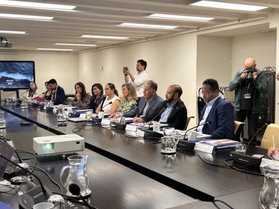 Los asistentes durante las ponencias de la sesión de trabajo