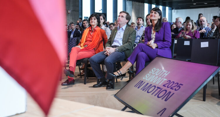 El alcalde de Madrid, José Luis Martínez-Almeida, en el acto de presentación de la XIV edición de South Summit Madrid