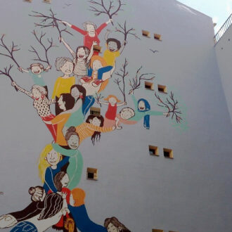 Imagen de archivo de un mural dedicado a las supervivientes de la violencia de género.