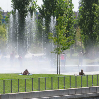 Imagen de archivo de chorros refrescantes