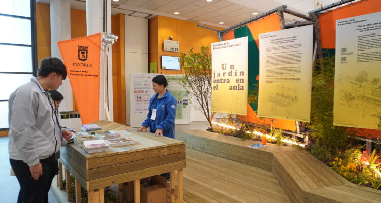 Estand del Ayuntamiento de Madrid en Conama 2024, reutilizado ahora como Aula Jardín