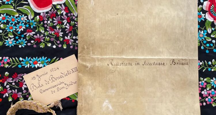 Bula de 1724, expedida por el papa Benedicto XIII, que reconoce la canonización de San Isidro