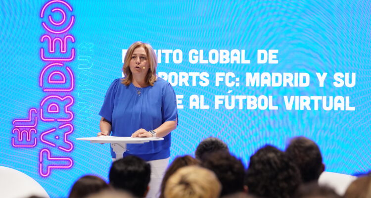 La vicealcaldesa de Madrid, Inma Sanz,, durante su intervención