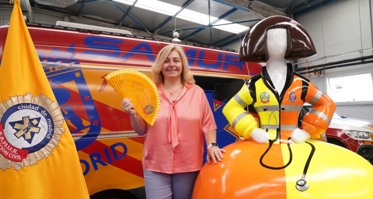 La vicealcaldesa de Madrid y delegada de Seguridad y Emergencias, Inma Sanz, durante el acto institucional con motivo de la celebración de la festividad de Nuestra Señora del Perpetuo Socorro, patrona del servicio de emergencias