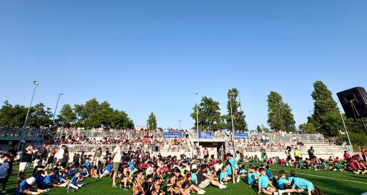 Una vista de la Instalación Deportiva Básica Torrespaña durante el acto de entrega de trofeos