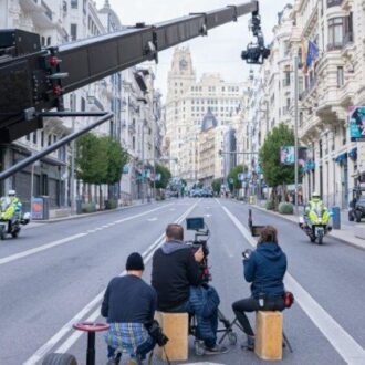 Imagen de archivo del rodaje de 'Todos los nombres de Dios' en la Gran Vía