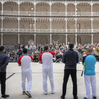 Exhibición de pelota vasca en Beti Jai. Imagen de archivo