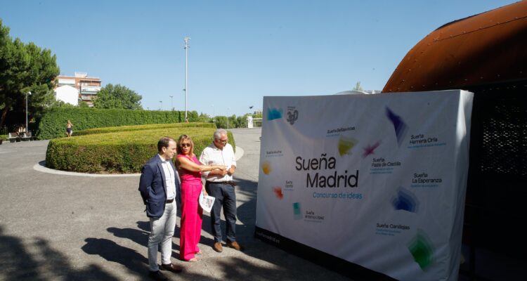 Carabante, Izquierdo y Peón durante la presentación del concurso de ideas Sueña Madrid 2025