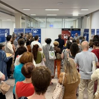 Fernández, con Segura, en la inauguración de la muestra