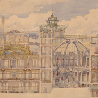 Sección del Casino de Madrid diseñada por Antonio Palacios, 1903. Casino de Madrid. Exposición 'Madrid Metrópoli'