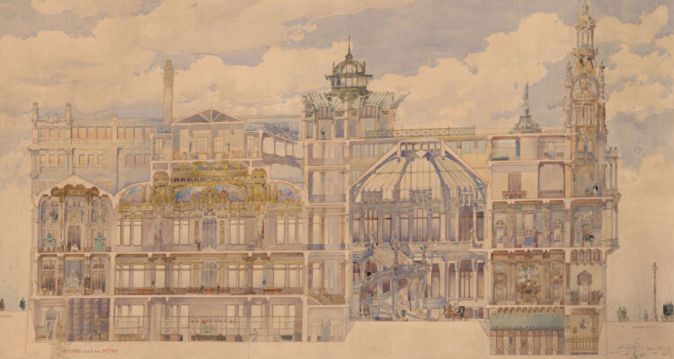 Sección del Casino de Madrid diseñada por Antonio Palacios, 1903. Casino de Madrid. Exposición 'Madrid Metrópoli'