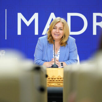 La vicealcaldesa y alcaldesa en funciones, Inma Sanz, durante la rueda de prensa