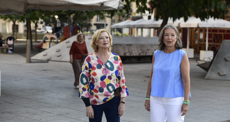 Visita a las obras de rehabilitación de la plaza de Salvador Dalí