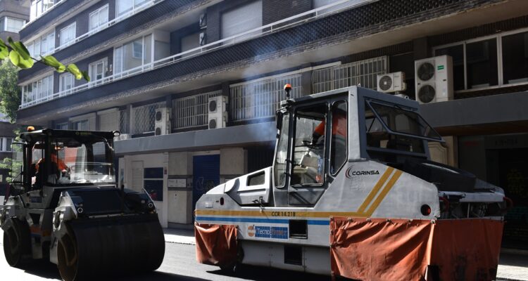 Renovación del pavimento en la calle de Espronceda