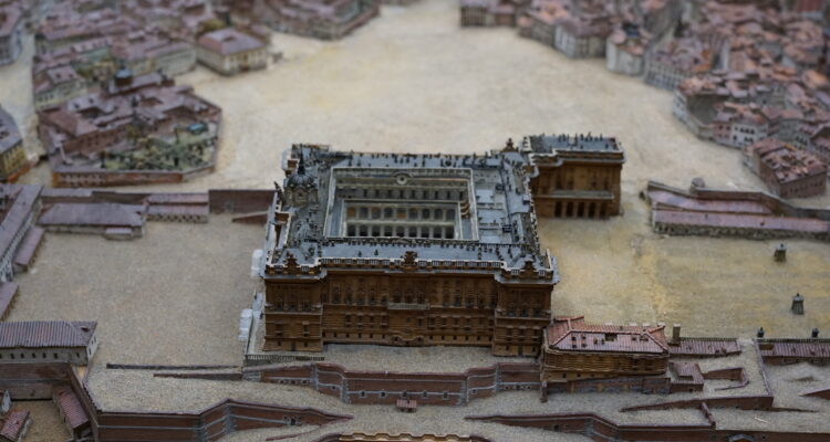 Palacio Real en el modelo de Gil de Palacios