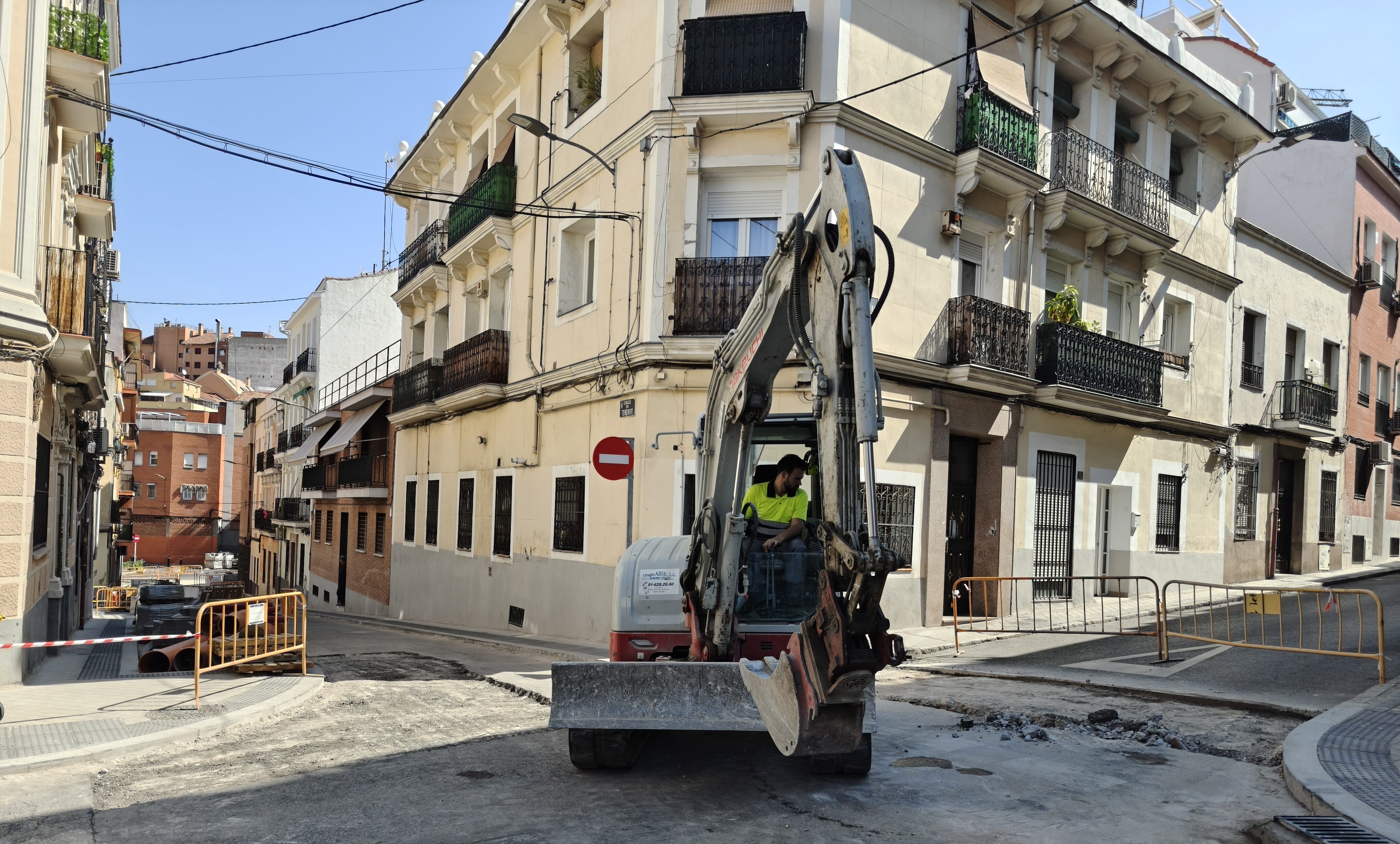 Obras de peatonalización de la calle de Tenerife
