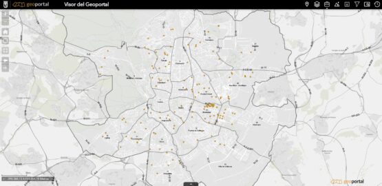 Imagen general de áreas caninas del Geoportal Ayuntamiento de Madrid
