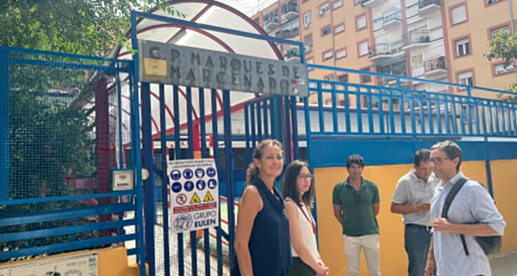 Navarro en el colegio Marqués de Marcenado