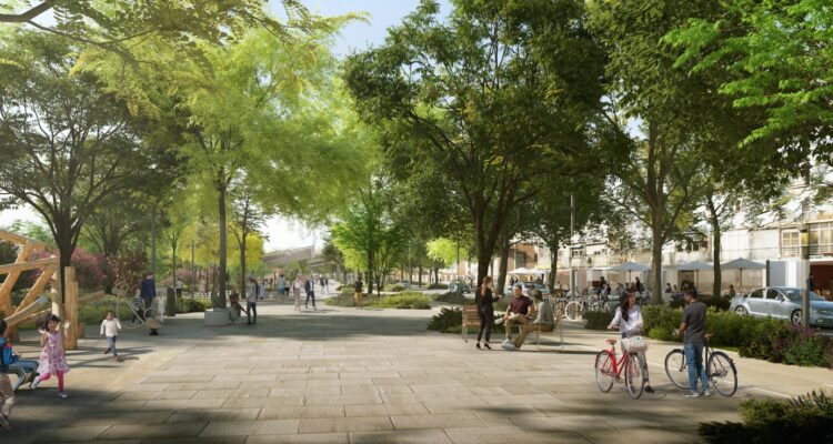 Recreación del futuro Paseo Verde del Suroeste, una de las nuevas zonas verdes