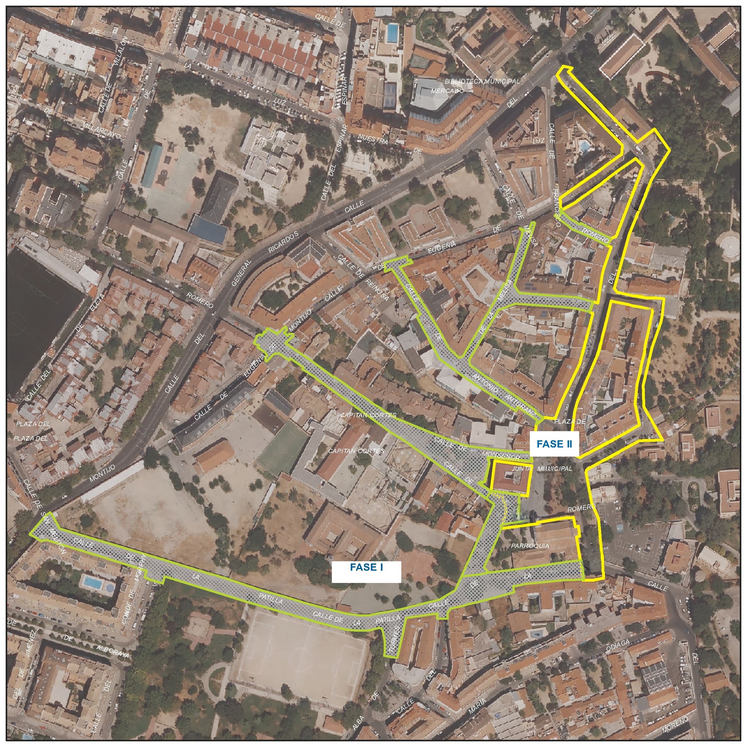 Fases de la remodelación del casco de Carabanchel Bajo
