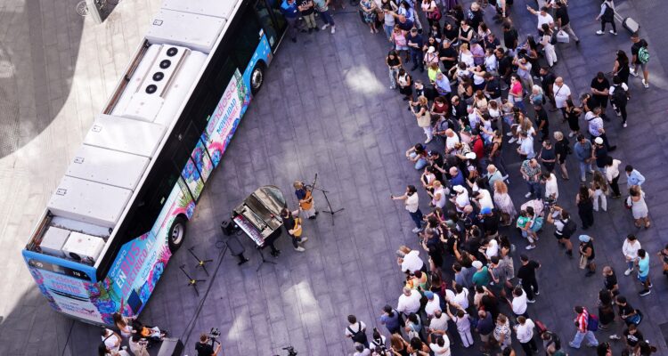 Momento de actuación sorpresa SEM en Gran Vía