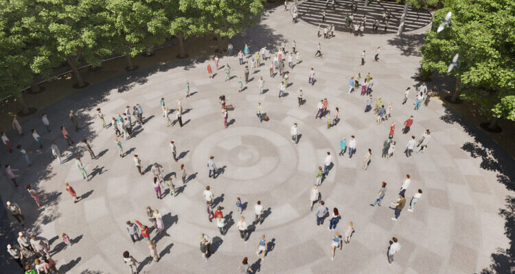 Recreación del futuro Parque Castellana, una de las nuevas zonas verdes