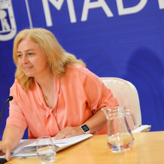 La vicealcaldesa y portavoz municipal, Inma Sanz, durante la rueda de prensa