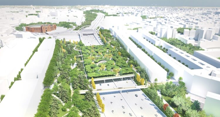 Recreación del futuro Parque Ventas, una de las nuevas zonas verdes
