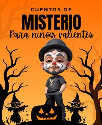 Cartel de 'Cuentos de misterio para niños valientes' que se representará en Usera en Halloween 2025