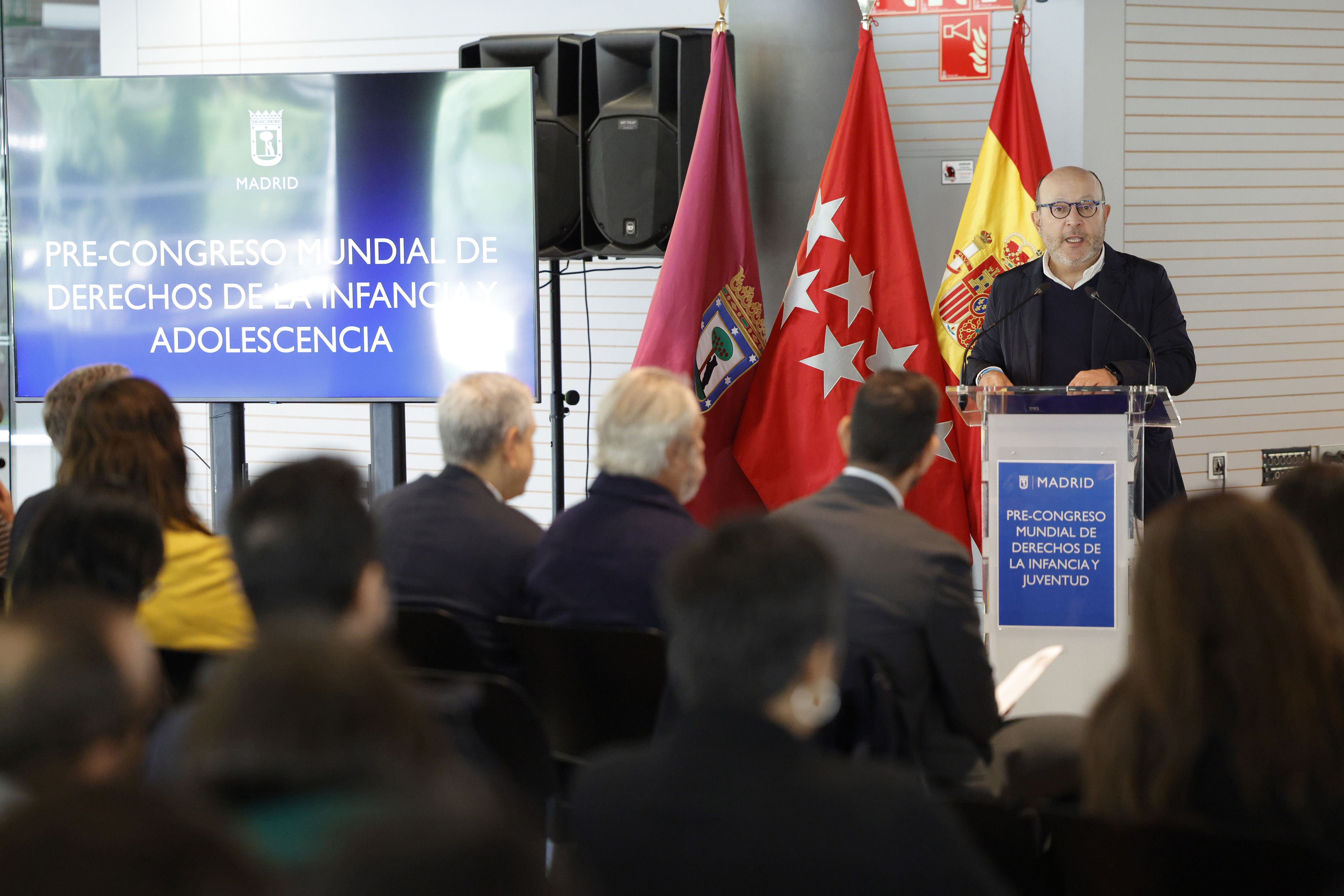 Fernández, durante su intervención en la inauguración del precongreso Mundial de los Derechos de la Infancia y Adolescencia celebrada este lunes