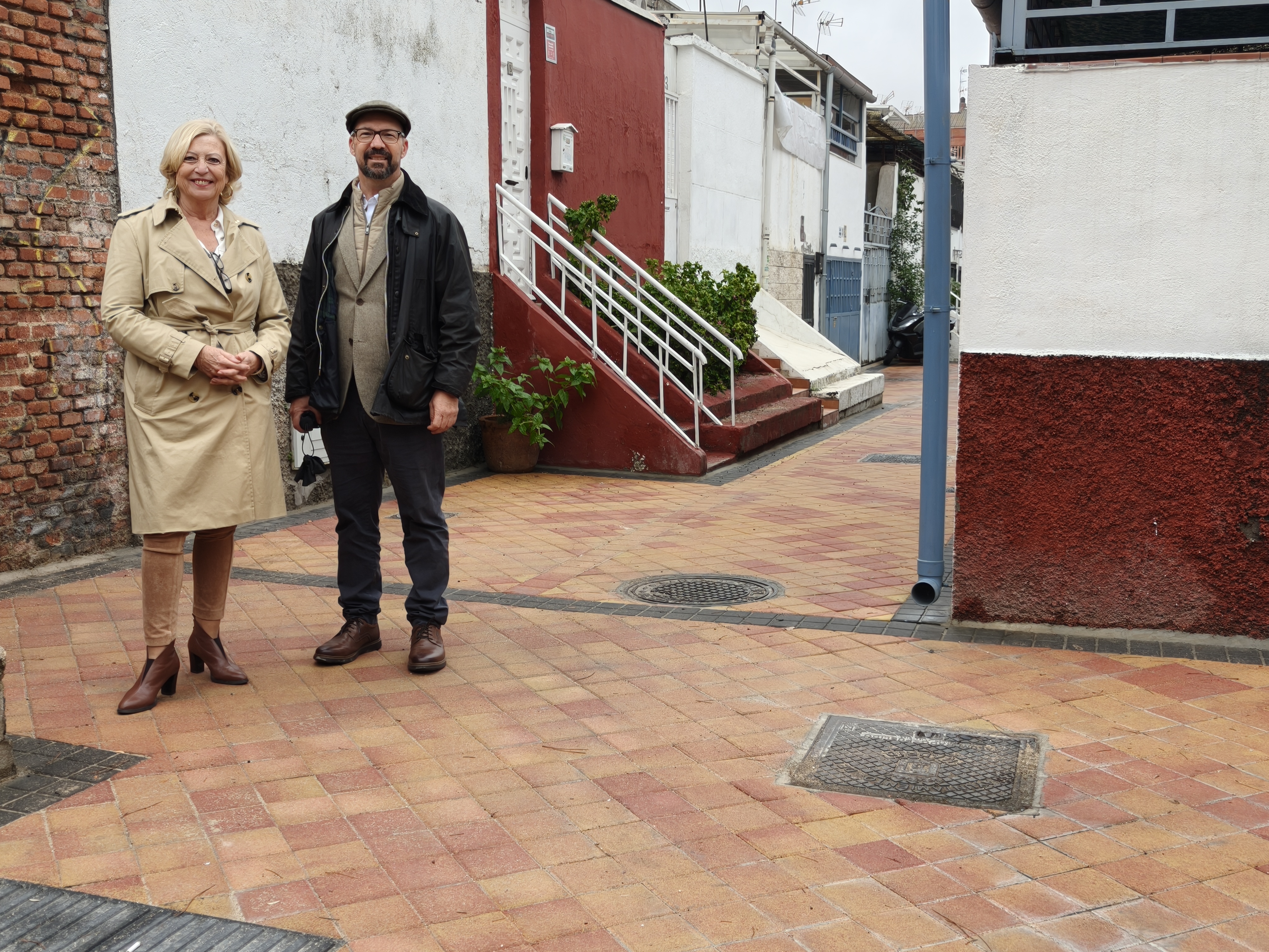 García Romero visita las obras de mejora de la accesibilidad en Entrevías