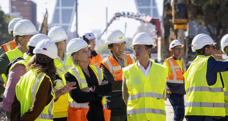 Visita de las obras de Parque Castellana