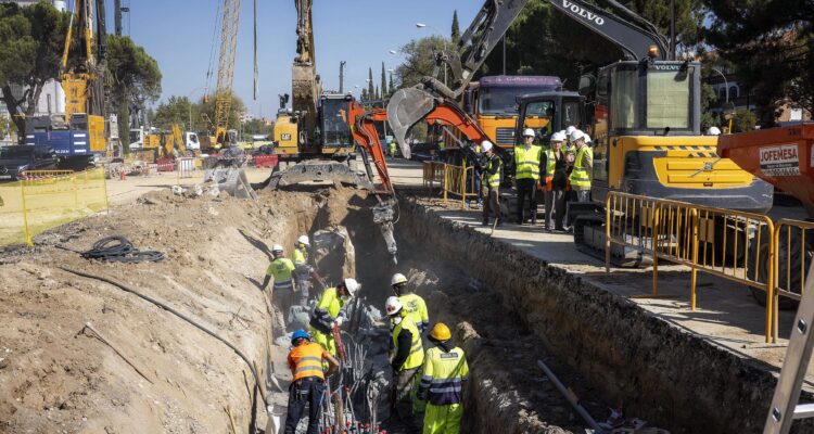 Visita de las obras de Parque Castellana