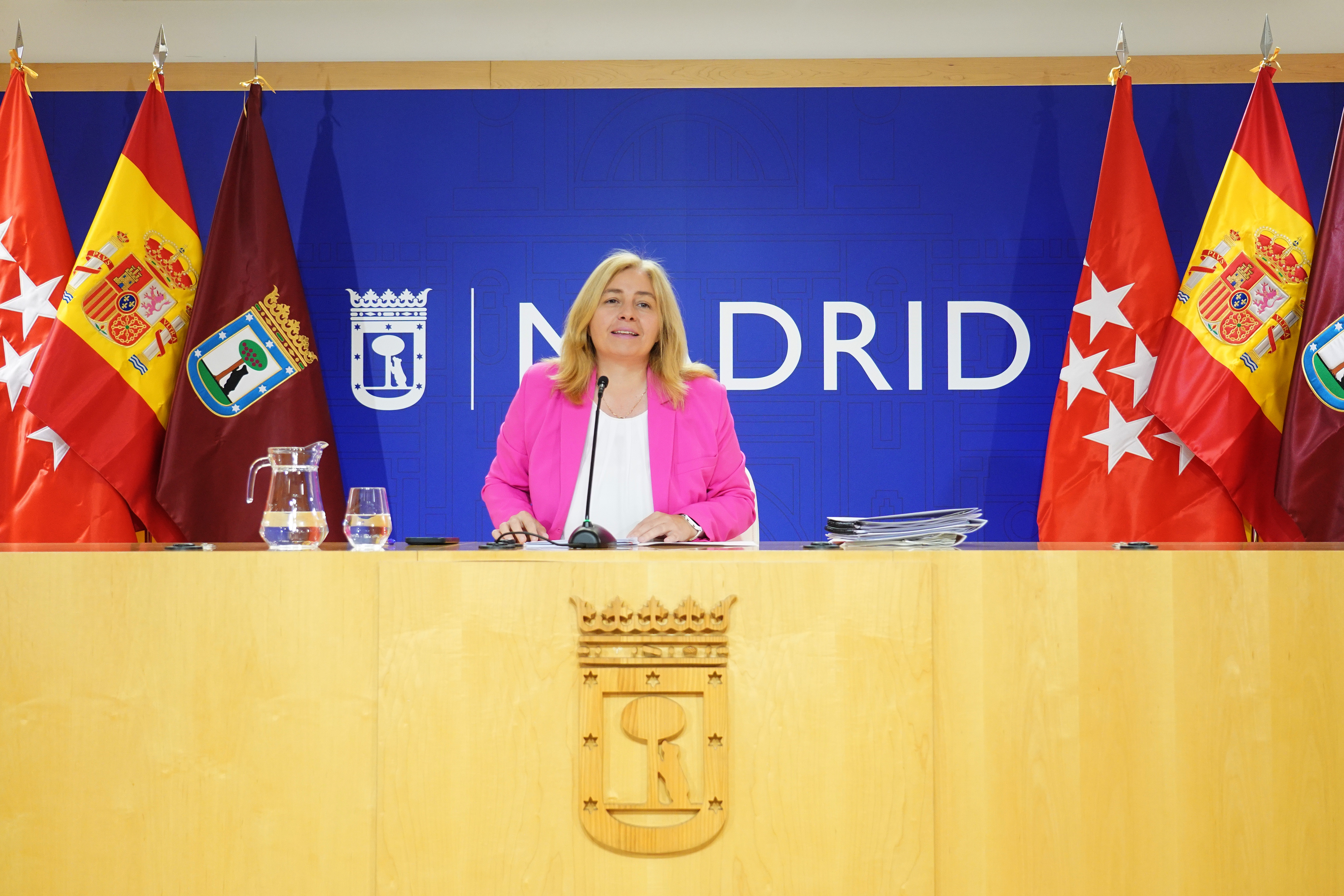 Sanz en la rueda de prensa posterior a la Junta