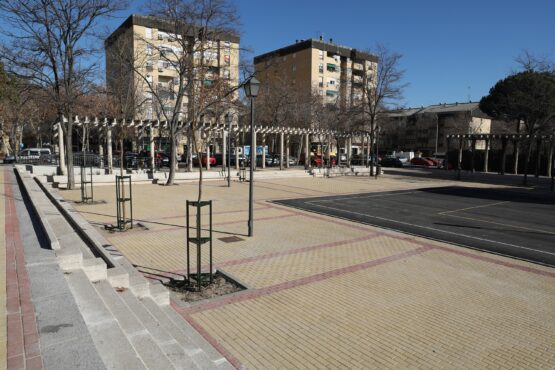 Imagen de archivo plaza en el distrito de Usera
