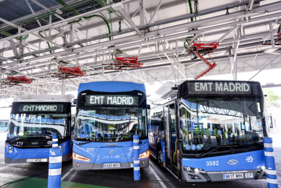 Autobuses de EMT Madrid donde se llevará a cabo el sistema con inteligencia artificial