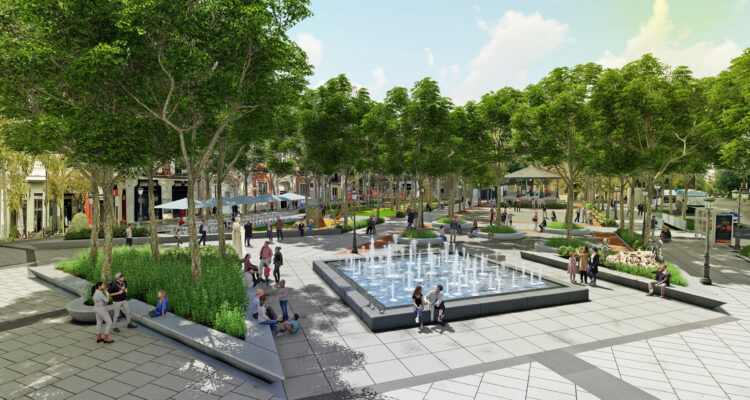 Recreación de la futura plaza de Chamberí