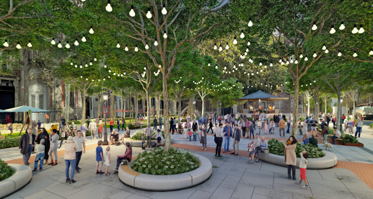 Recreación de la futura plaza de Chamberí