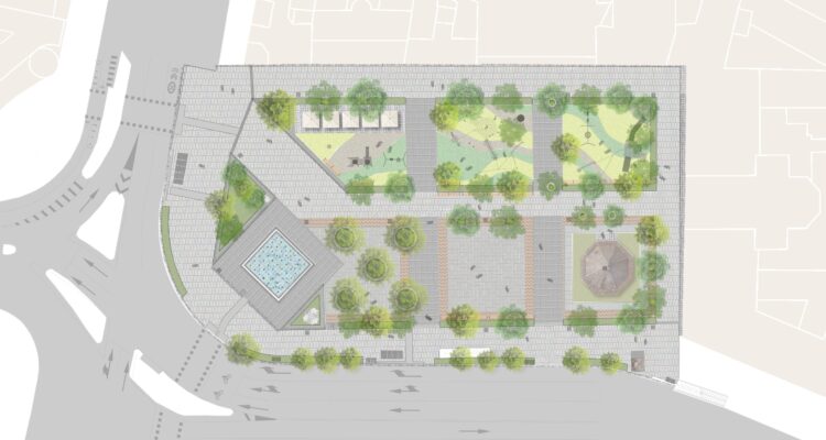 Planta de la futura plaza de Chamberí