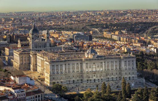 Vista aérea del Pala Real de Madrid (C) Álvaro López del Cerro