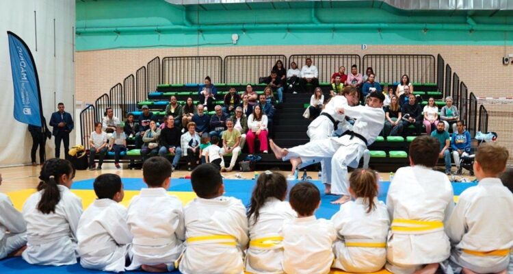 Exhibición de las escuelas de judo del distrito .