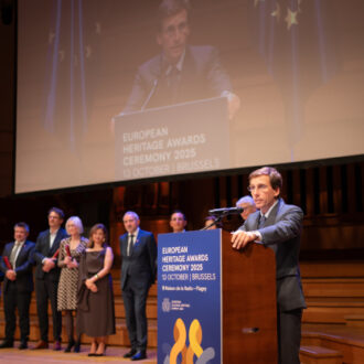 Almeida en la ceremonia de entrega de los premios. Imagen de Felix Q Media / Europa Nostra