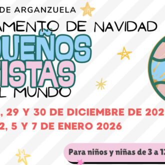 Cartel campamento Navidad Arganzuela