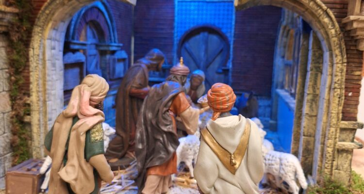 Detalle del belén monumental del distrito de Salamanca