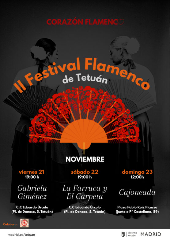 Cartel del II Festival de Flamenco de Tetuán, uno de los planes de la agenda cultural del fin de semana en Madrid