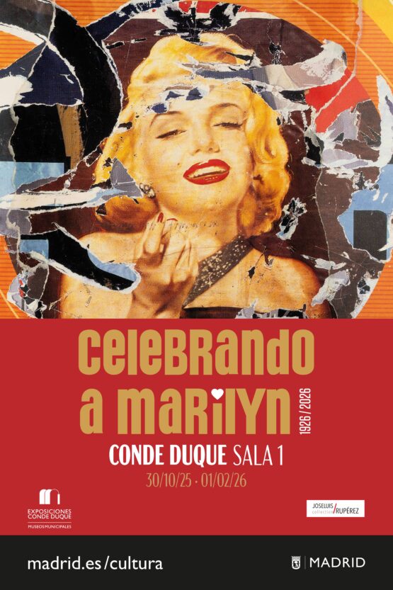 Cartel de la exposición sobre Marilyn Monroe Celebrando a Marilyn. 1926-2026