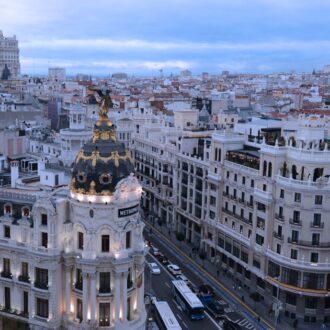 Imagen de la Gran Vía desde la azotea del Circulo de Bellas Artes