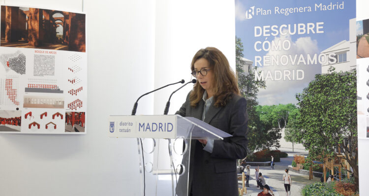 La concejala de Tetuán, Paula Gómez-Angulo, durante el lanzamiento del proyecto europeo JUST4CARE
