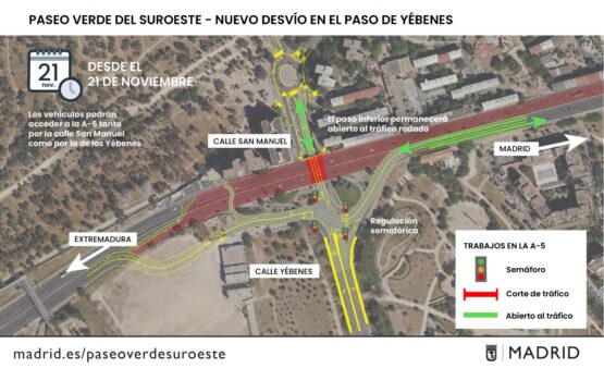 Infografía desvío A-5 horizontal